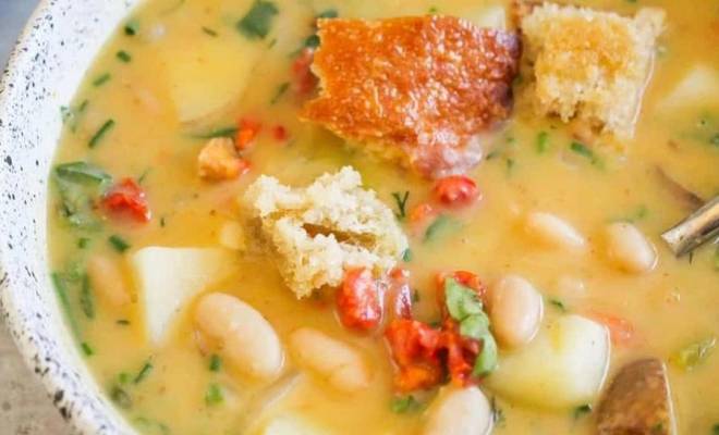 Суп картофельный с фасолью рецепт