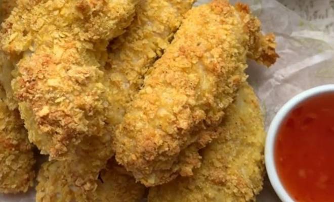 Рецепт полезных куриных наггетсов без масла и жира | Пикабу