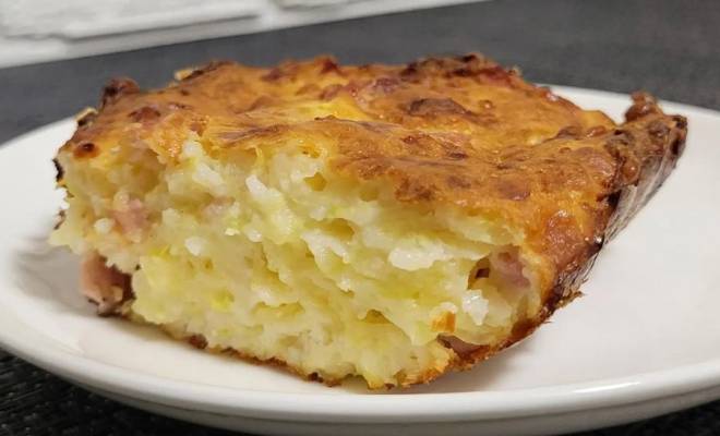 Кабачковый кекс с сыром и ветчиной в духовке рецепт