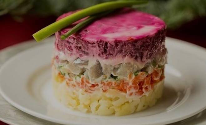 Классический простой салат «Сельдь под шубой» – пошаговый рецепт приготовления с фото