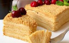Медовый торт Рыжик заварной классический домашний