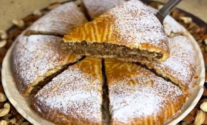 Ореховый пирог с грецкими орехами и сахаром на сметане рецепт