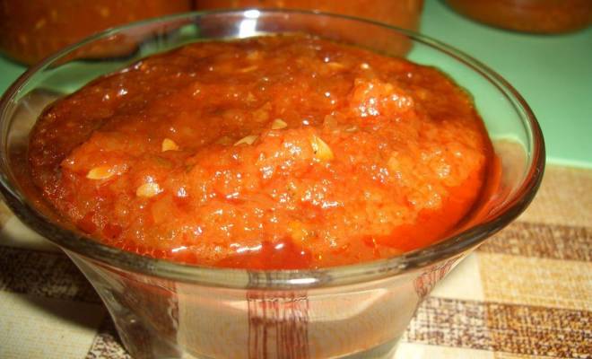Кабачковая икра с чесноком и томатной пастой на зиму рецепт
