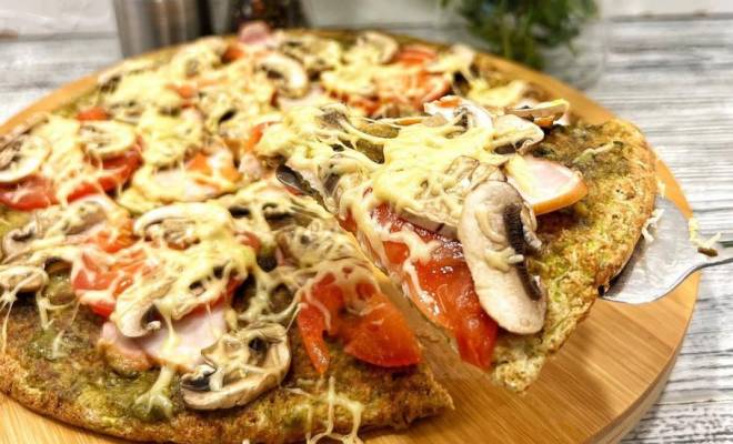 Пицца на кабачковой основе на сковороде с помидорами рецепт