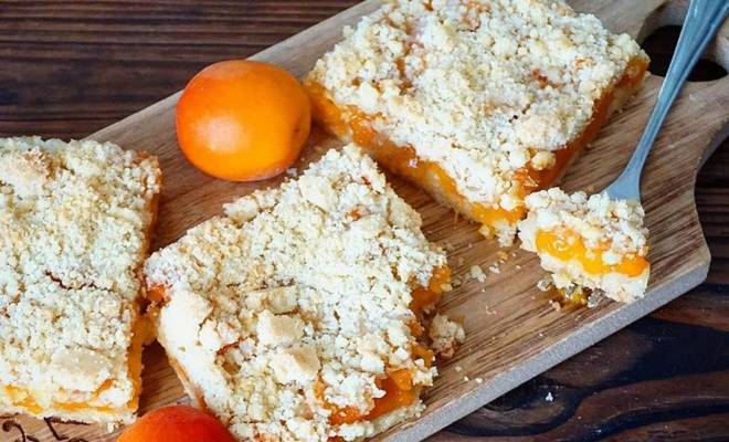 Насыпной пирог с абрикосами рецепт