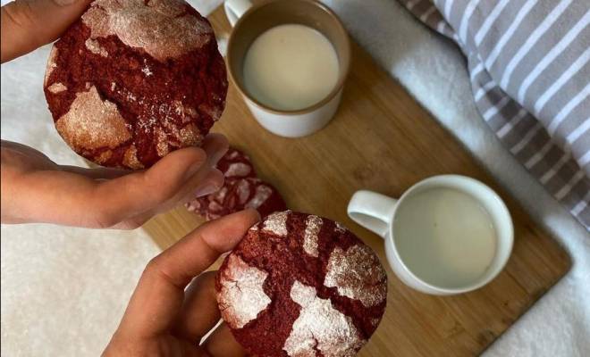 Печенье Красный Бархат с трещинками домашнее рецепт