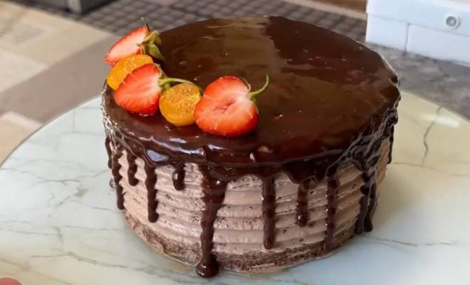 Шоколадный бенто торт с вишней рецепт