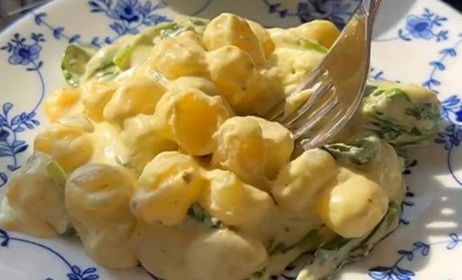Картофельные ньокки в сливочном-сырном соусе рецепт