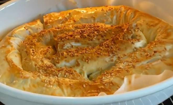 Пирог из теста фило со шпинатом и сыром рецепт