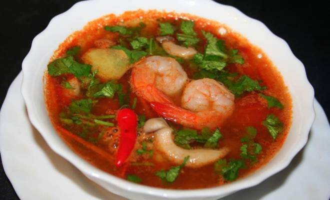 Таиландский суп Том Ям Кунг с креветками рецепт