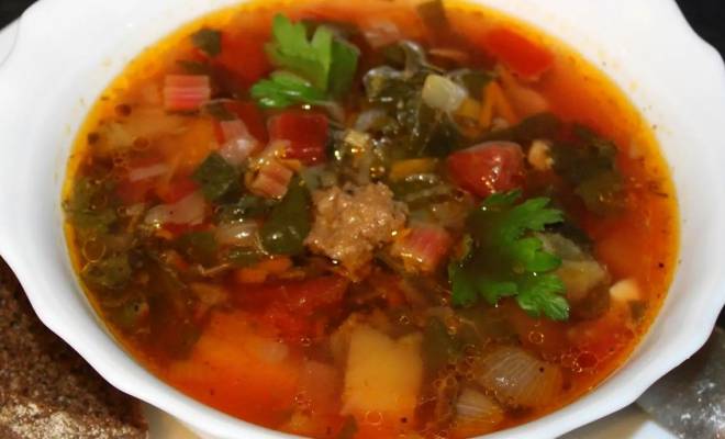 Горячий суп ботвинник из ботвы свеклы (свекольная ботвинья) рецепт