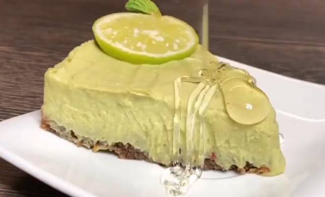 Торт Мохито из авокадо, кешью, лайма, фундука и фиников рецепт
