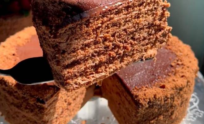 Медовый торт с шоколадом Спартак рецепт