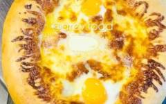 Аджарские хачапури лодочка с яйцом на дрожжевом тесте