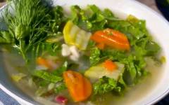 Летний овощной суп без мяса
