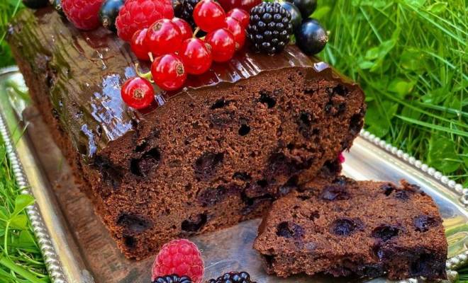 Брауни кекс шоколадный с ягодами черники рецепт