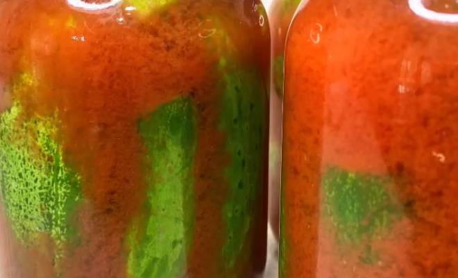 Огурцы на зиму в томатном соке обалденные рецепт