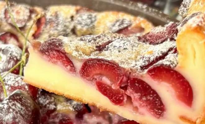 Французский пирог Клафути с вишней классический рецепт