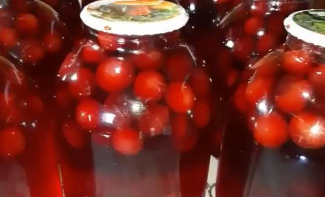 Домашний компот вишни на зиму на 3 х литровую банку рецепт