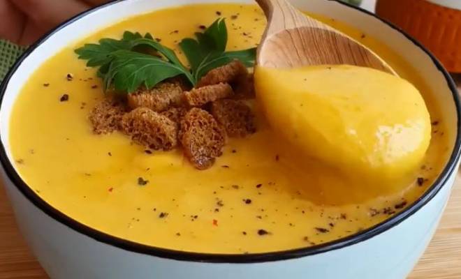 Крем суп из кабачков со сливками, картофелем и морковью рецепт