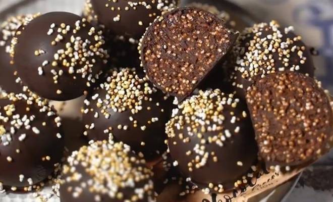 Домашние шоколадные конфеты с арахисовой пастой и арахисом рецепт