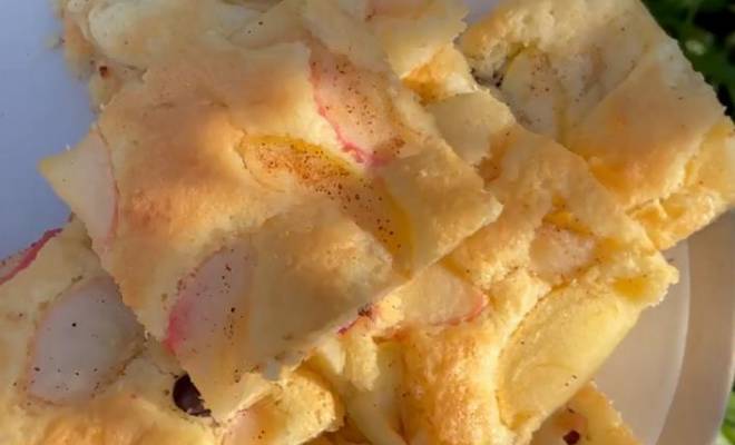 Фруктово ягодный быстрый пирог с яблоками и крыжовником рецепт
