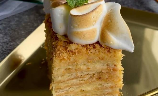 Слоеное пирожное Наполеон домашнее рецепт