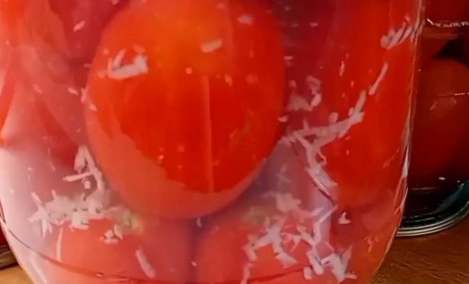Маринованные помидоры под снегом белым из чеснока на зиму рецепт