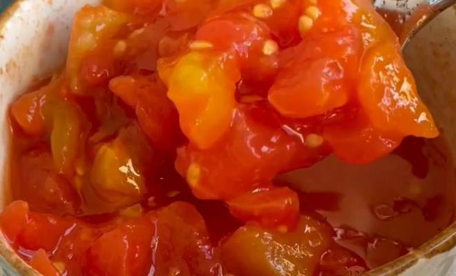 Резаные помидоры в собственном соку на зиму рецепт