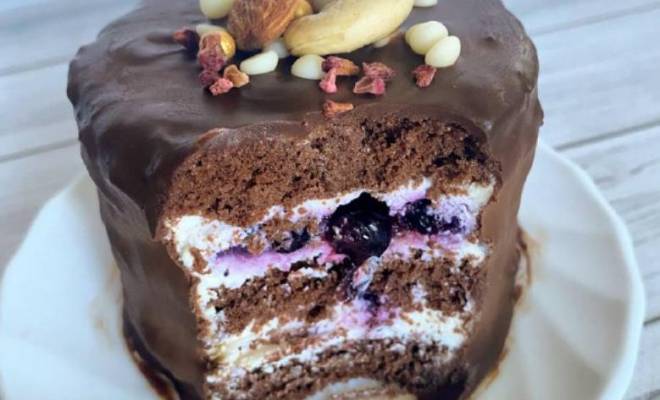 ПП шоколадное пирожное с ягодами рецепт