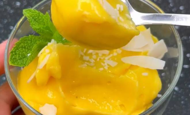 Манговый сорбет мороженое домашнее фруктовое рецепт