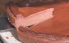 Шоколадный испанский чизкейк Сан Себастьян с какао