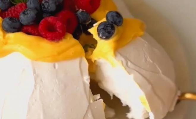 Безе десерт Анна Павлова с лимонным курдом рецепт
