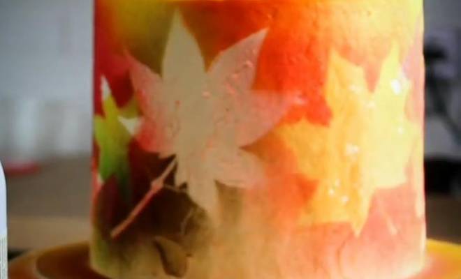 Осенний декор торта листьями рецепт