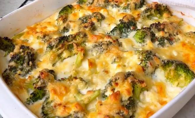 Запеканка из капусты брокколи и сыром в духовке рецепт