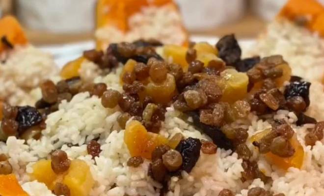 Хапама армянское блюдо из тыквы, риса, кураги, изюма и чернослива рецепт