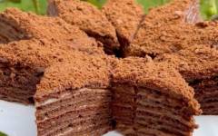 Торт Медовик шоколадный с какао