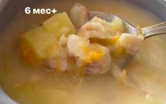 Картофельный суп с рыбой на сливках