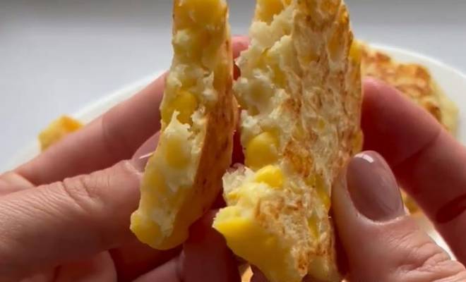 Кукурузные блинчики с сыром на сковороде рецепт