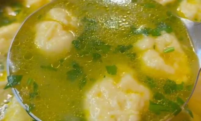 Суп с галушками на курином бульоне классический рецепт