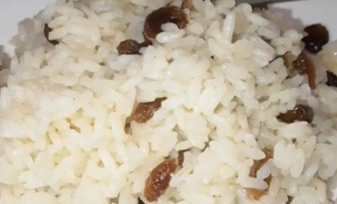 Сладкий рис с изюмом и сливочным маслом рецепт