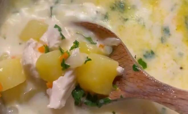 Сливочно сырный суп с куриным филе рецепт