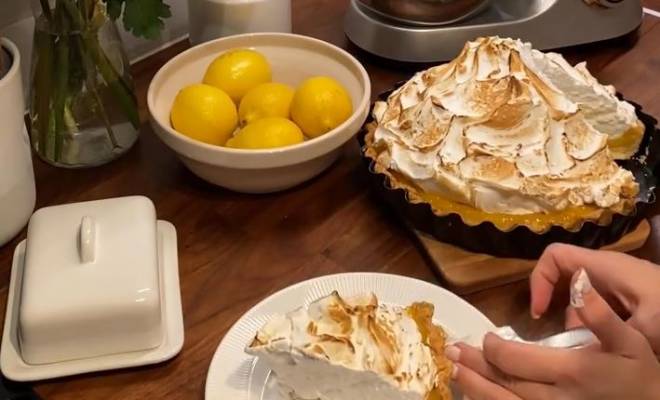 Лимонный песочный пирог тарт с меренгой итальянской рецепт