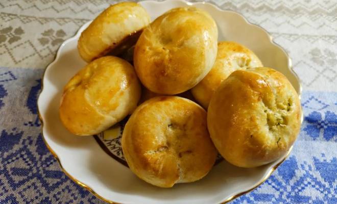 Белорусские пирожки кныши с картошкой, луком и зеленью рецепт