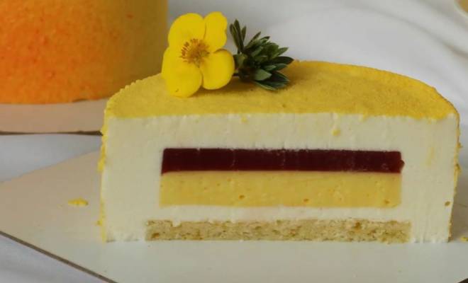Муссовый бенто торт мини Йогурт Клубника Апельсин рецепт