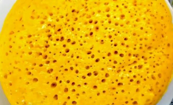 Солнечные блины из тыквы на дрожжах, молоке и воде в дырочку толстые рецепт