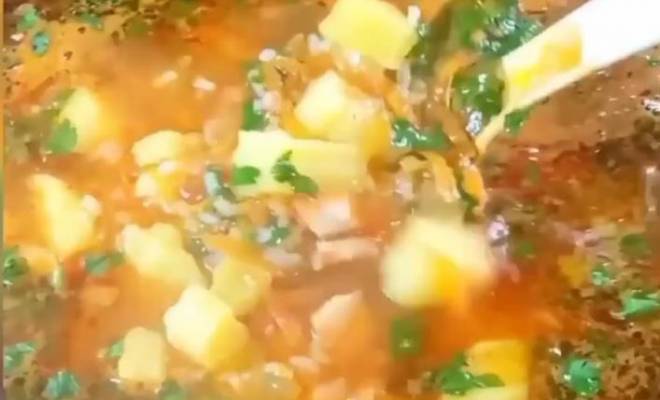 Суп харчо с курицей, рисом и картошкой рецепт