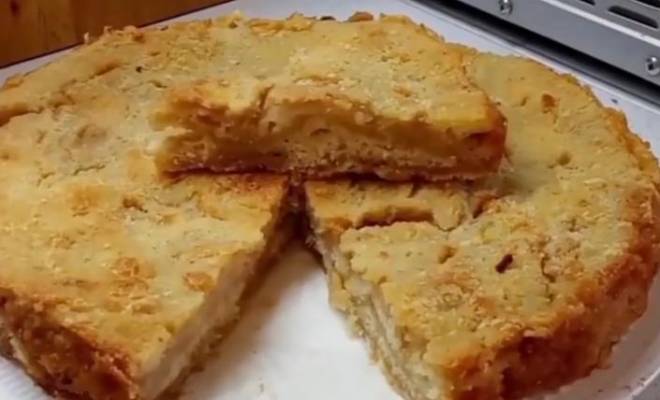 Болгарский насыпной яблочный пирог "Три стакана" рецепт