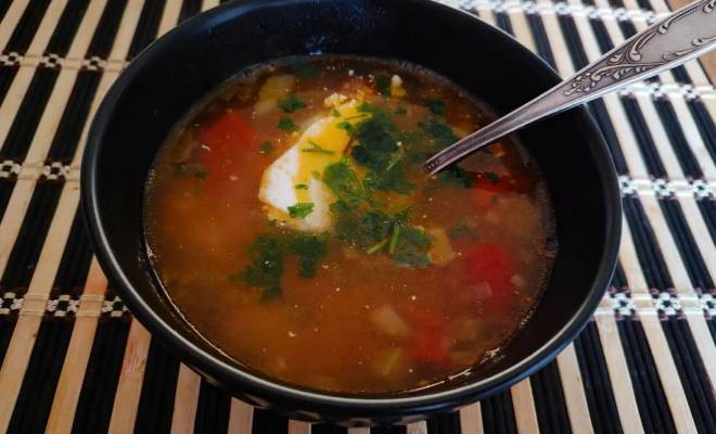 Суп с баклажанами, помидорами, картошкой, сельдереем и сметаной рецепт