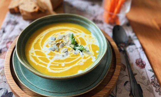 Тыквенный суп пюре классический на сливках с картошкой и морковкой рецепт